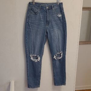 American Eagle Outfitters High Rise Distressed Denim